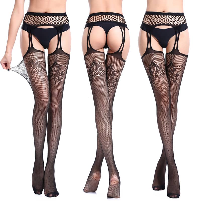 Hollow Garter Jacquard Sexy Pantyhose
