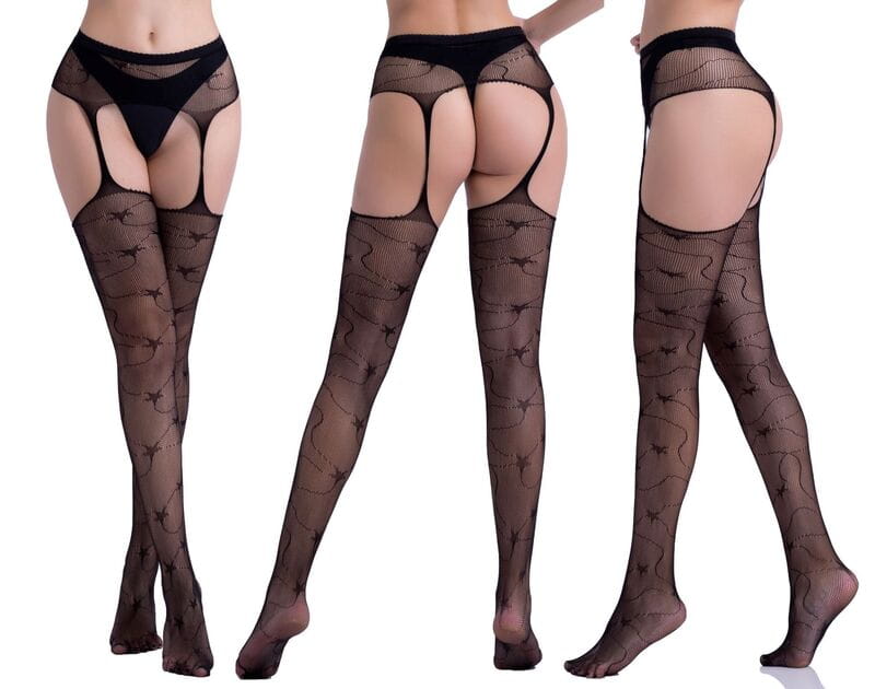 Hollow Garter Jacquard Sexy Pantyhose