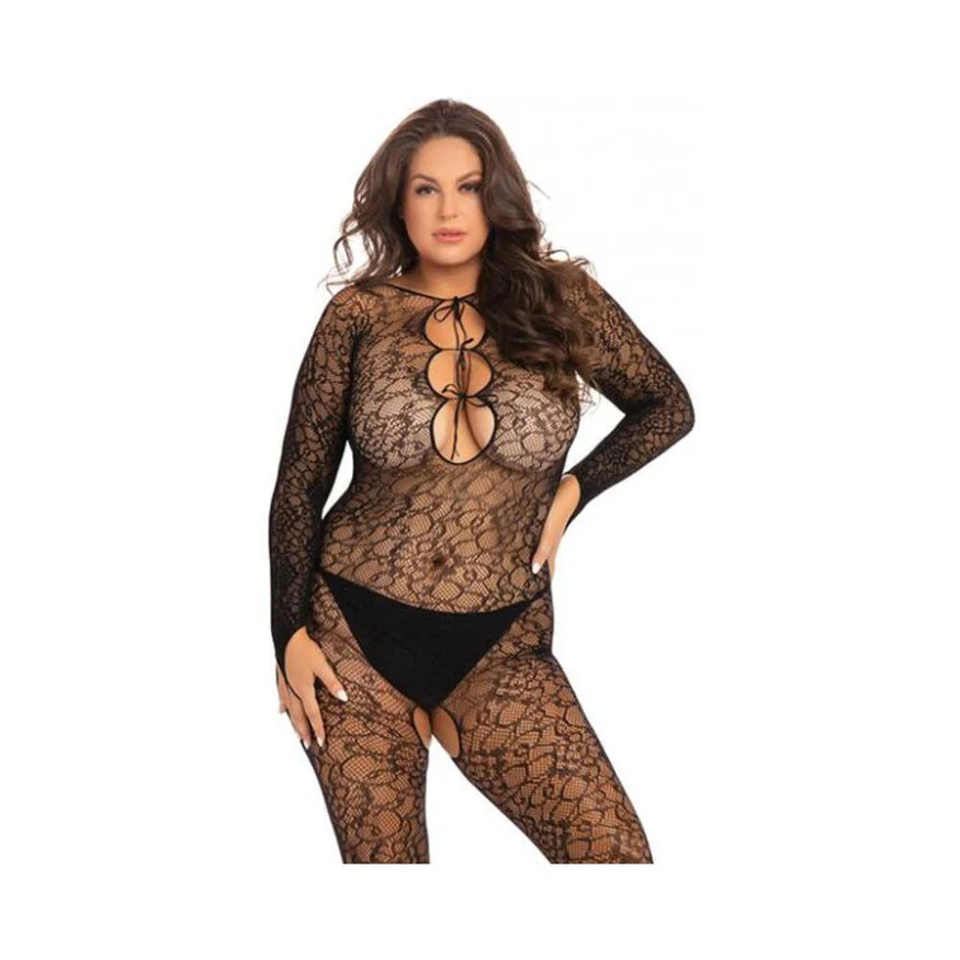 Crotchless Lace Bodystocking