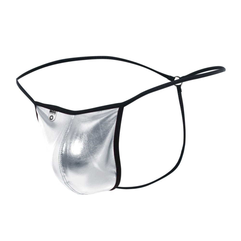 Mirror G String Silver and Black
