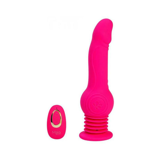 Tegan Jumping Vibrating Dong with Remote - Pink - Luxury Vibrators