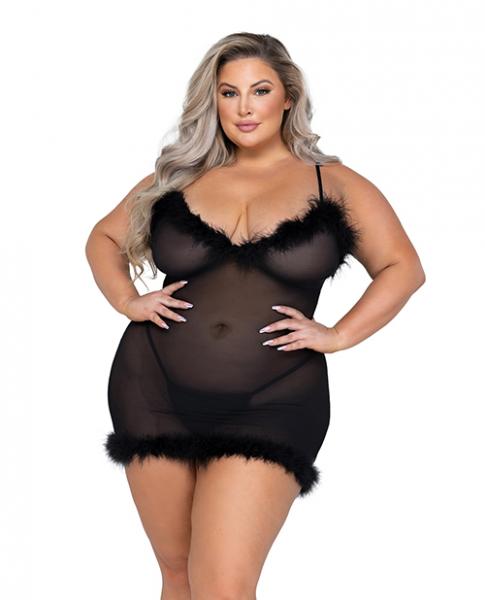 Afterhours Maribou & Mesh Chemise