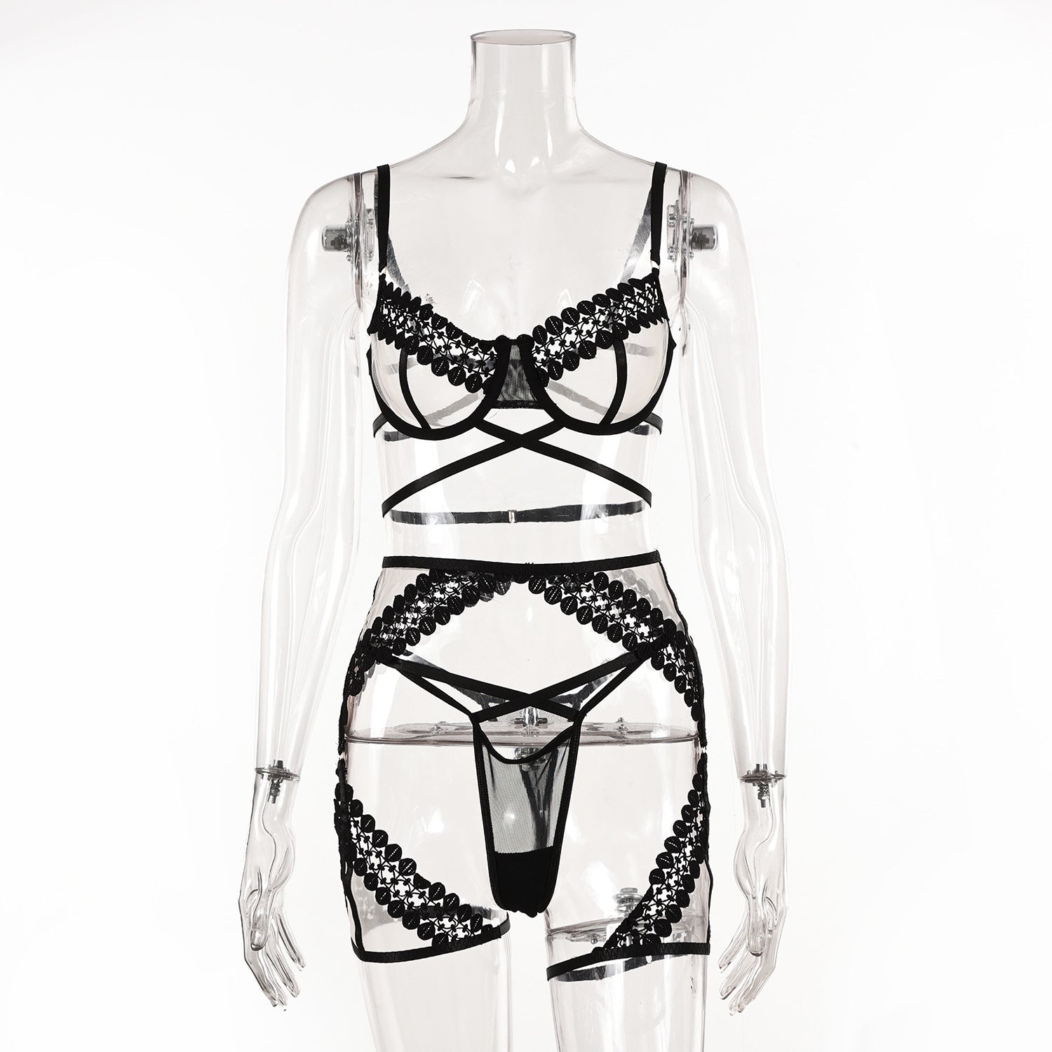 Allure Shadow Bra and Panty Lingerie Set