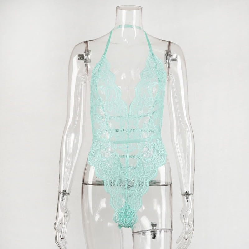 Multicolor Lace Floral Sheer Sexy Teddies