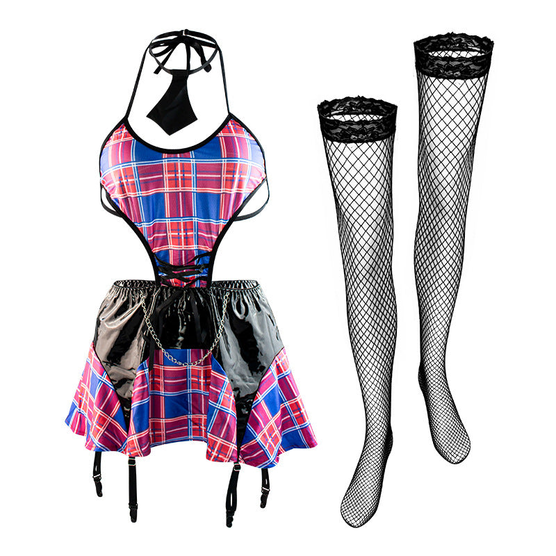 Backless Halterneck Cheerleading Role-Play Set