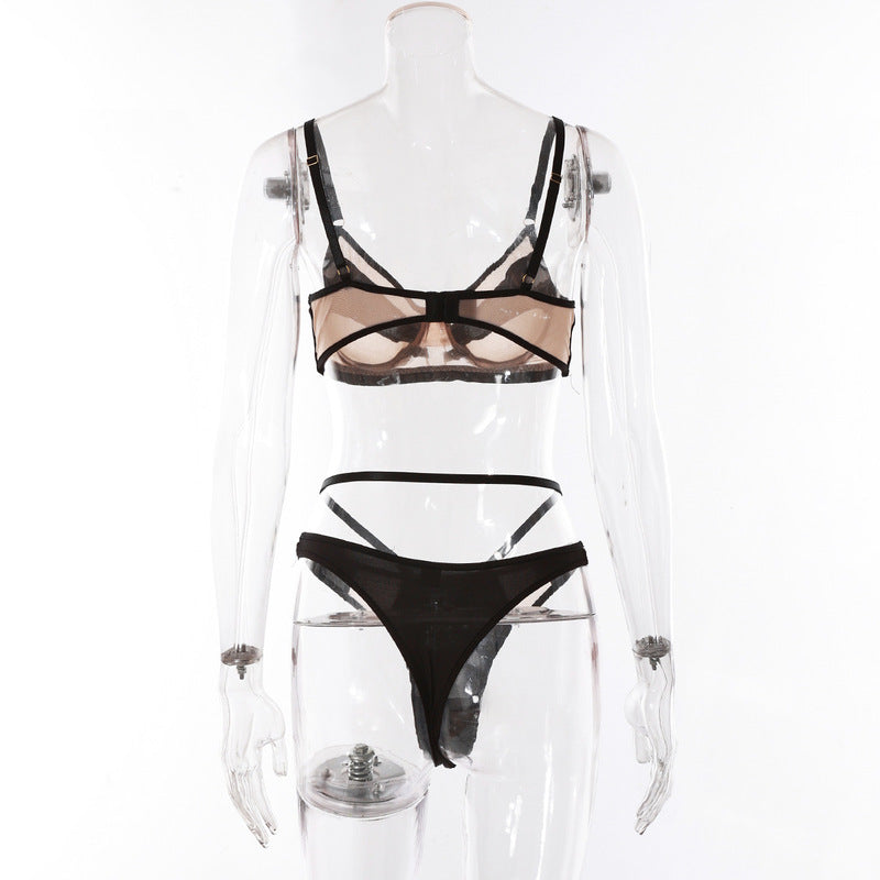 Mesh Splicing See-through Sexy Lingerie Suit