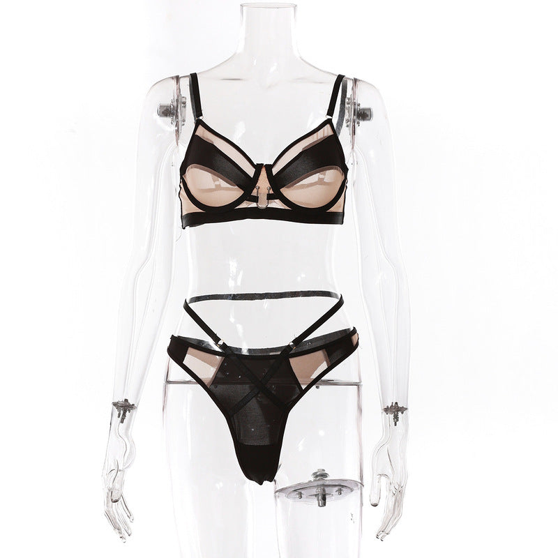 Mesh Splicing See-through Sexy Lingerie Suit