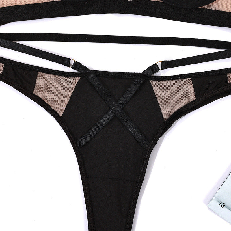 Mesh Splicing See-through Sexy Lingerie Suit