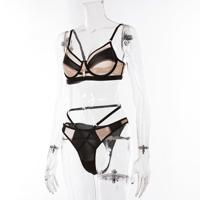 Mesh Splicing See-through Sexy Lingerie Suit