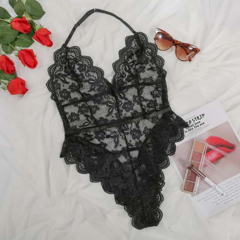 Multicolor Lace Floral Sheer Sexy Teddies