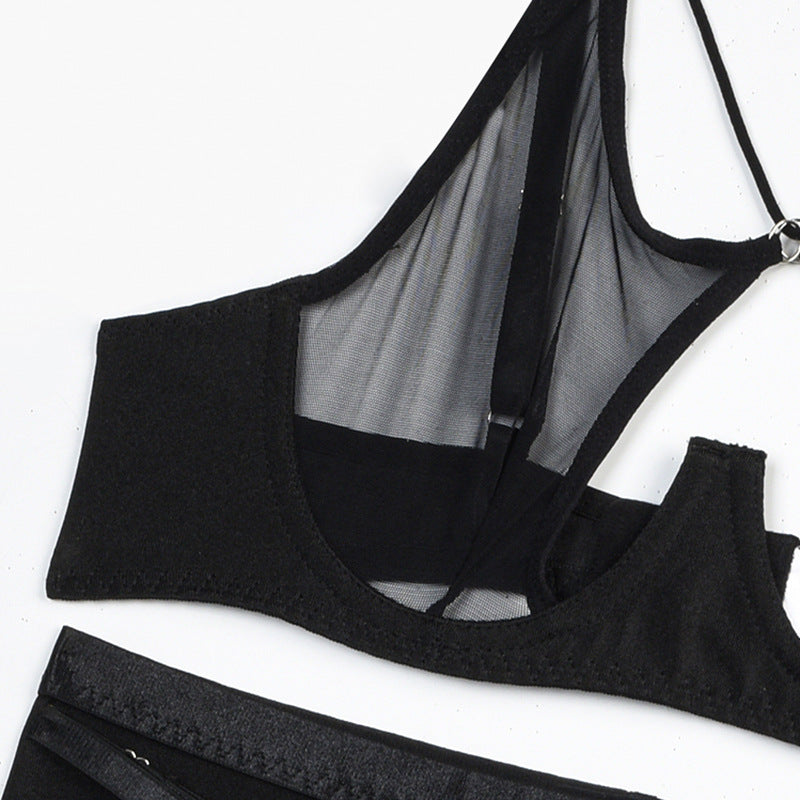 See-Through Mesh Bra and Panty Set