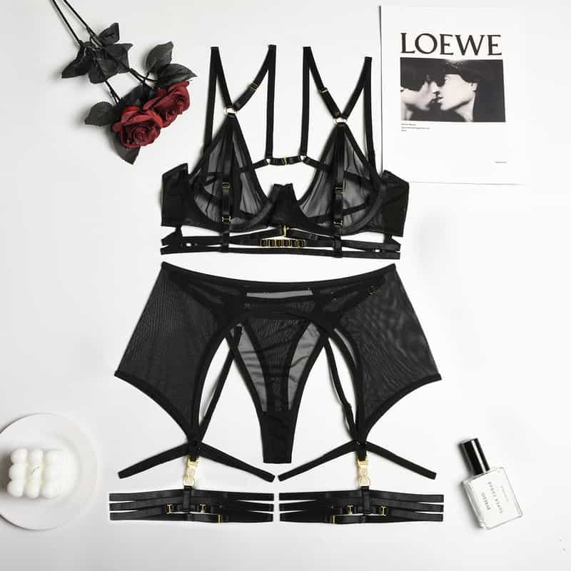 Sexy Strappy Garter Set