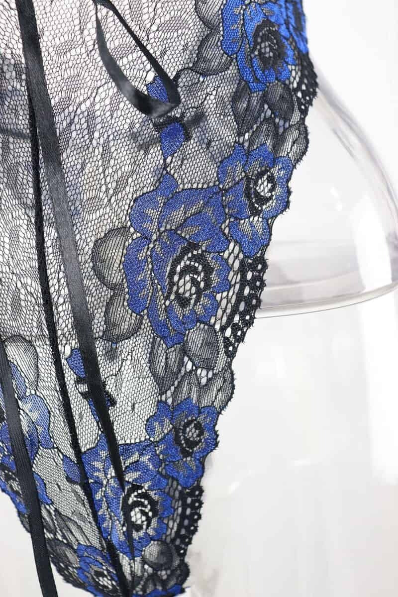 Mesh Collar Sexy Teddy