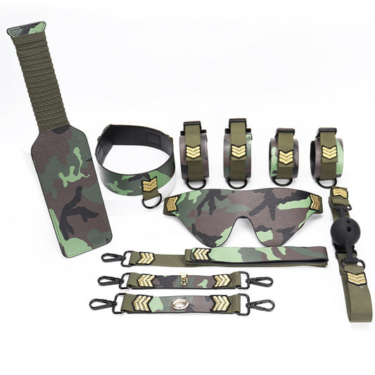 Camouflage Bondage Equipment for Army Cosplay