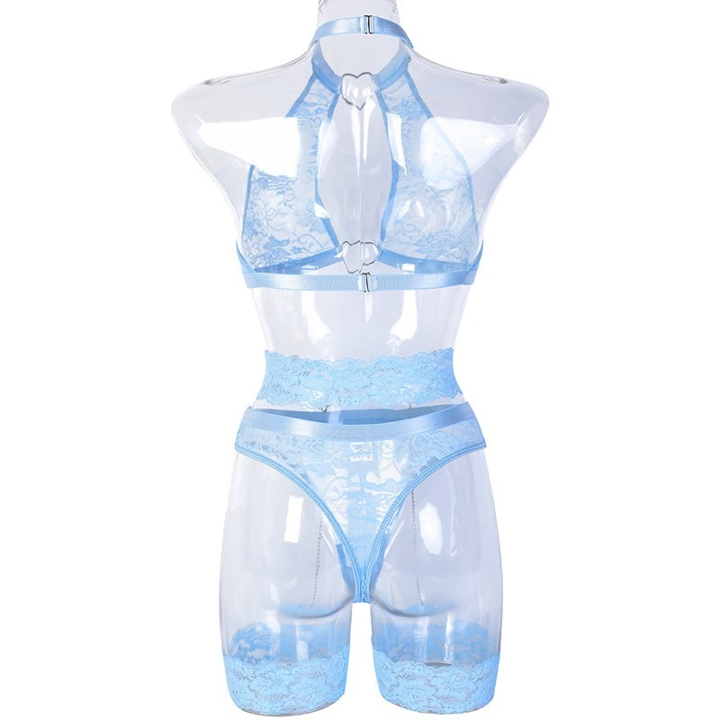 Chain Lace Fashion Girl Sexy Lingerie Set