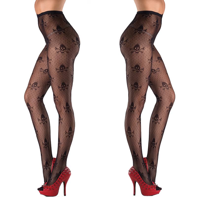 Christmas Season Skull Nylon Pantyhose