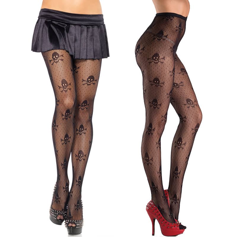 Christmas Season Skull Nylon Pantyhose