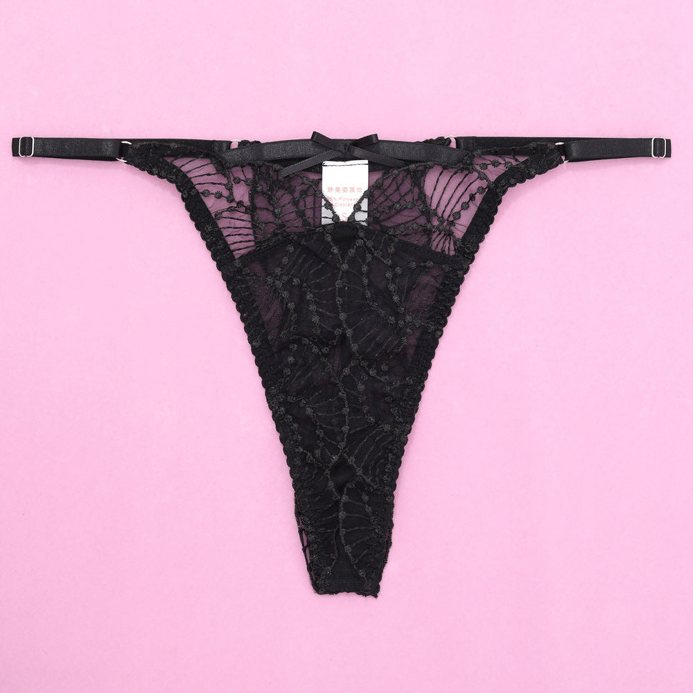 Elegance Sheer Bra and Panty Ensemble with Suspenders