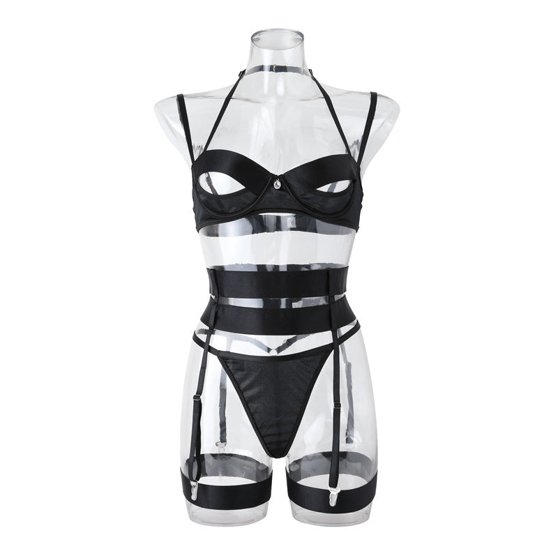 Elegant Black Bra and Panties Set