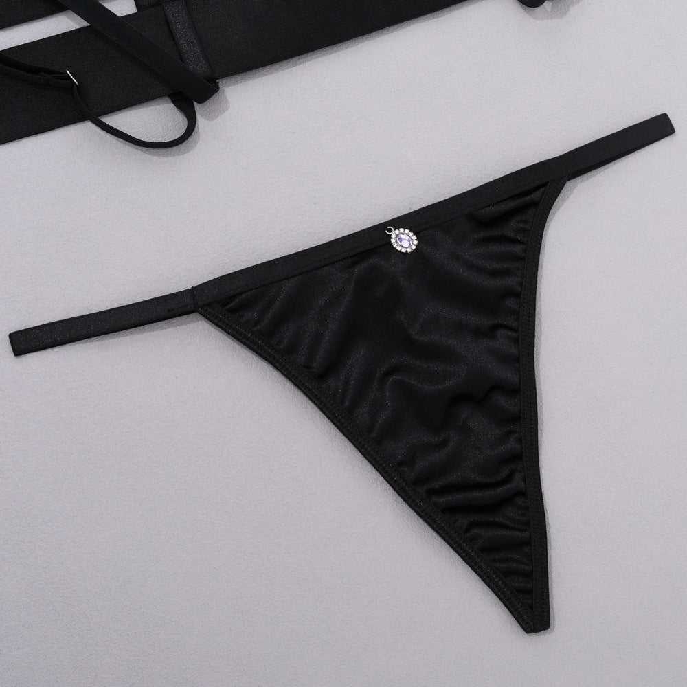 Elegant Black Bra and Panties Set
