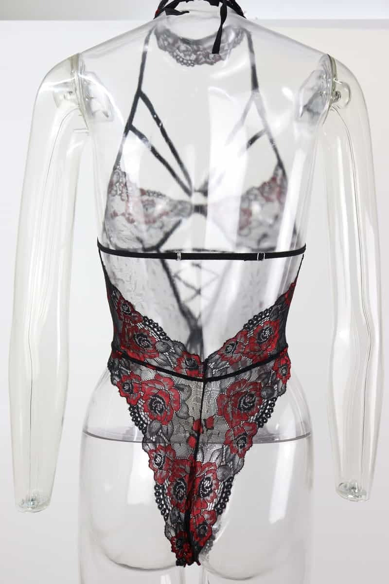 Mesh Collar Sexy Teddy