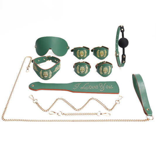 Submissive Starter Kit with Skull Embroider - Bedroom Accessories