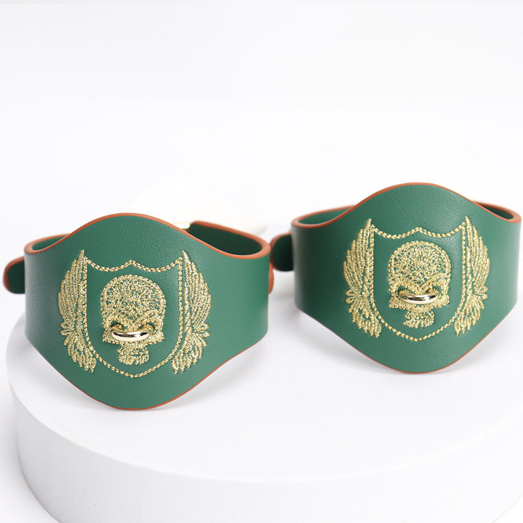 Skull Embroidered Bondage Gear