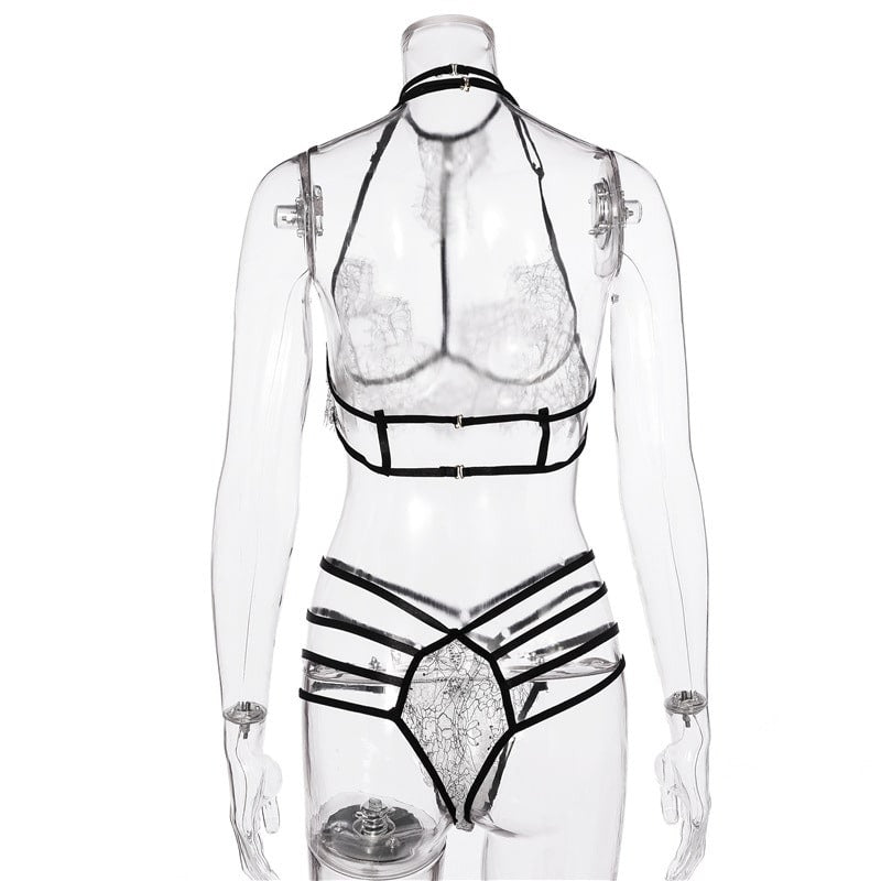 Halter Lace Bra Sexy Lingerie Set