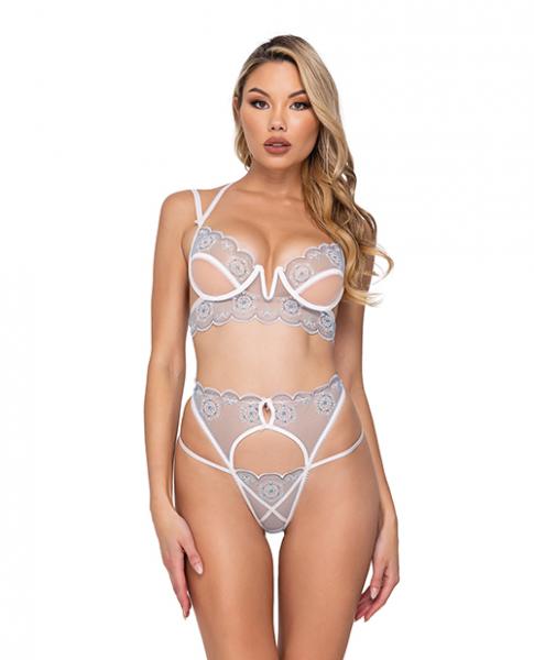 Holiday Snow Queen Metallic Snowflake Bra Set