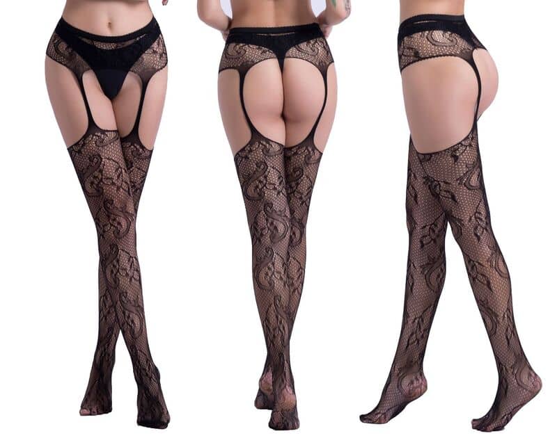 Hollow Garter Jacquard Sexy Pantyhose