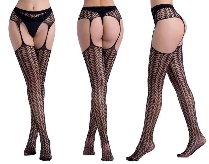 Hollow Garter Jacquard Sexy Pantyhose