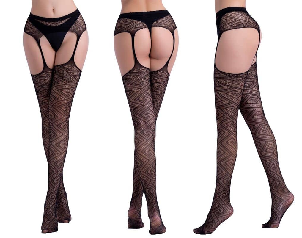 Hollow Garter Jacquard Sexy Pantyhose