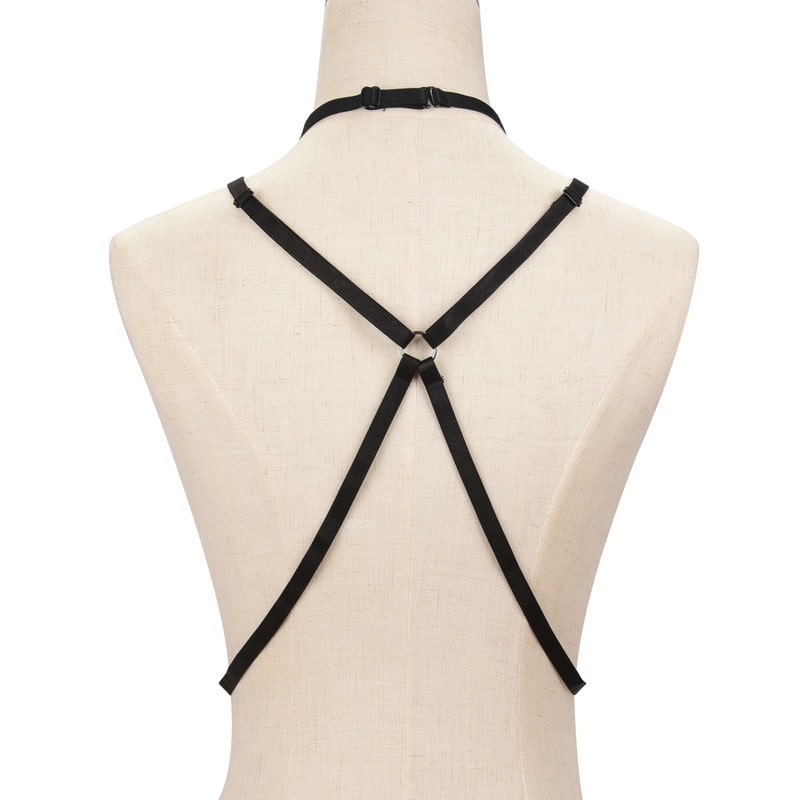 Hollow Strap Cupless Cage Bra