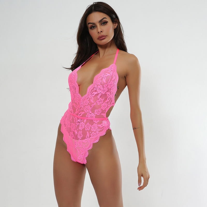 Multicolor Lace Floral Sheer Sexy Teddies