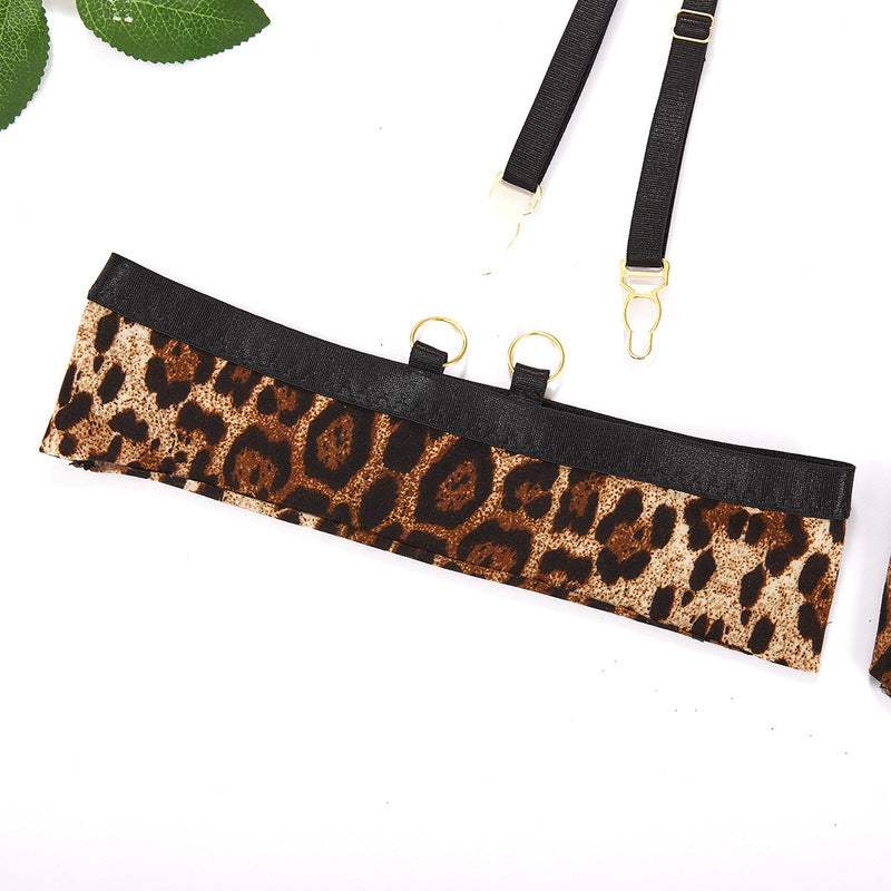 Leopard Print Perspective Sexy Bra Sets