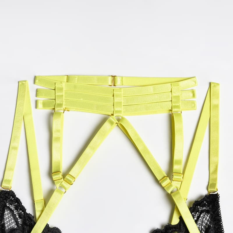 Lace Strap Stitching Heavy Craft Bra Set