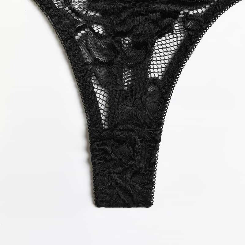 Lace Strap Stitching Heavy Craft Bra Set