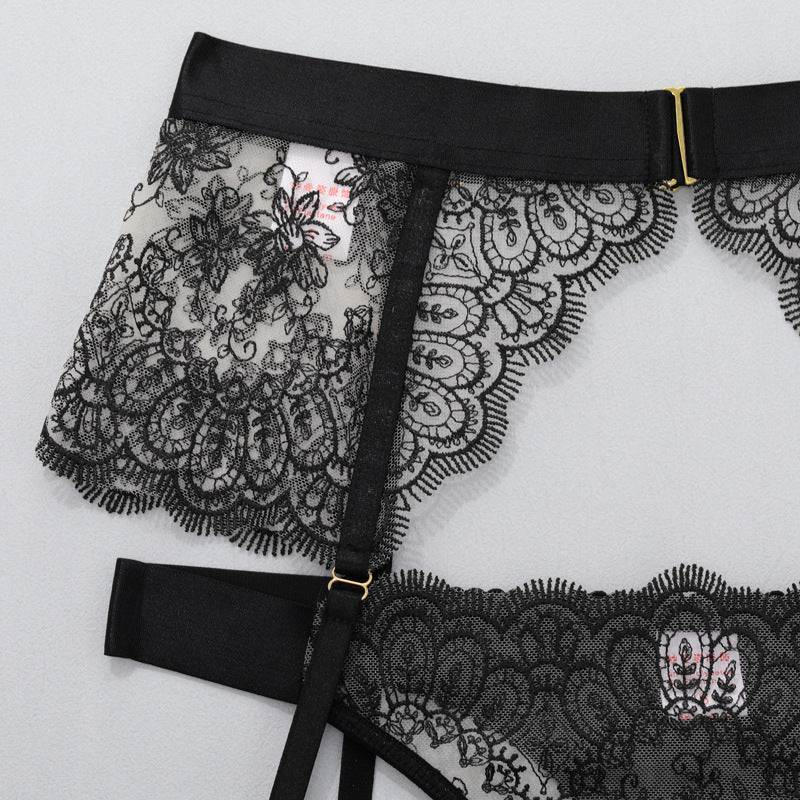 Lace and Vintage Garter Lingerie Ensemble