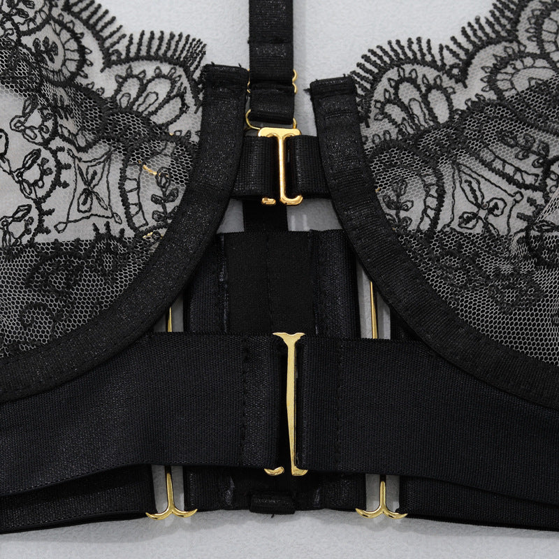 Lace and Vintage Garter Lingerie Ensemble