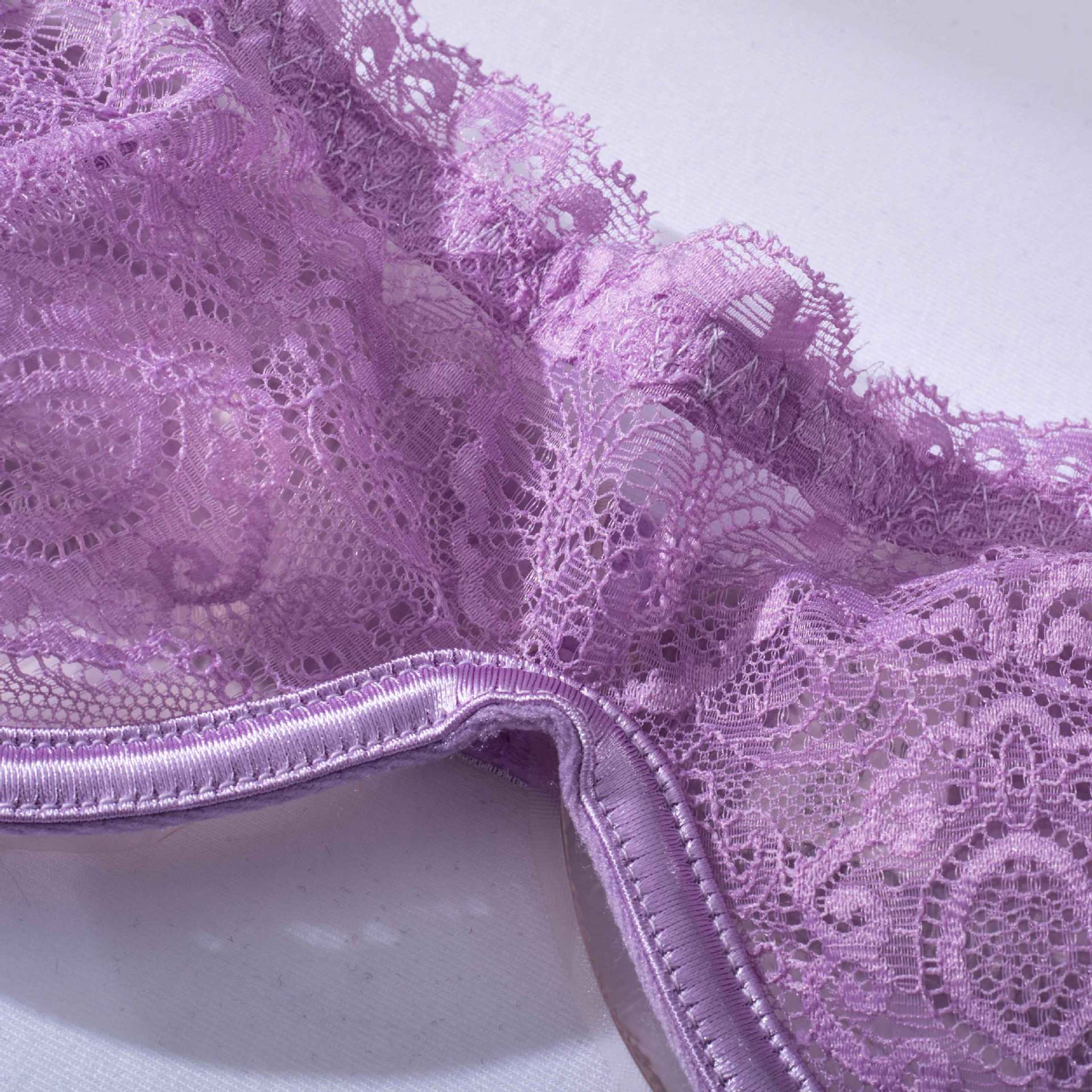 Lavender Whisper Sheer Balconette Lingerie Set