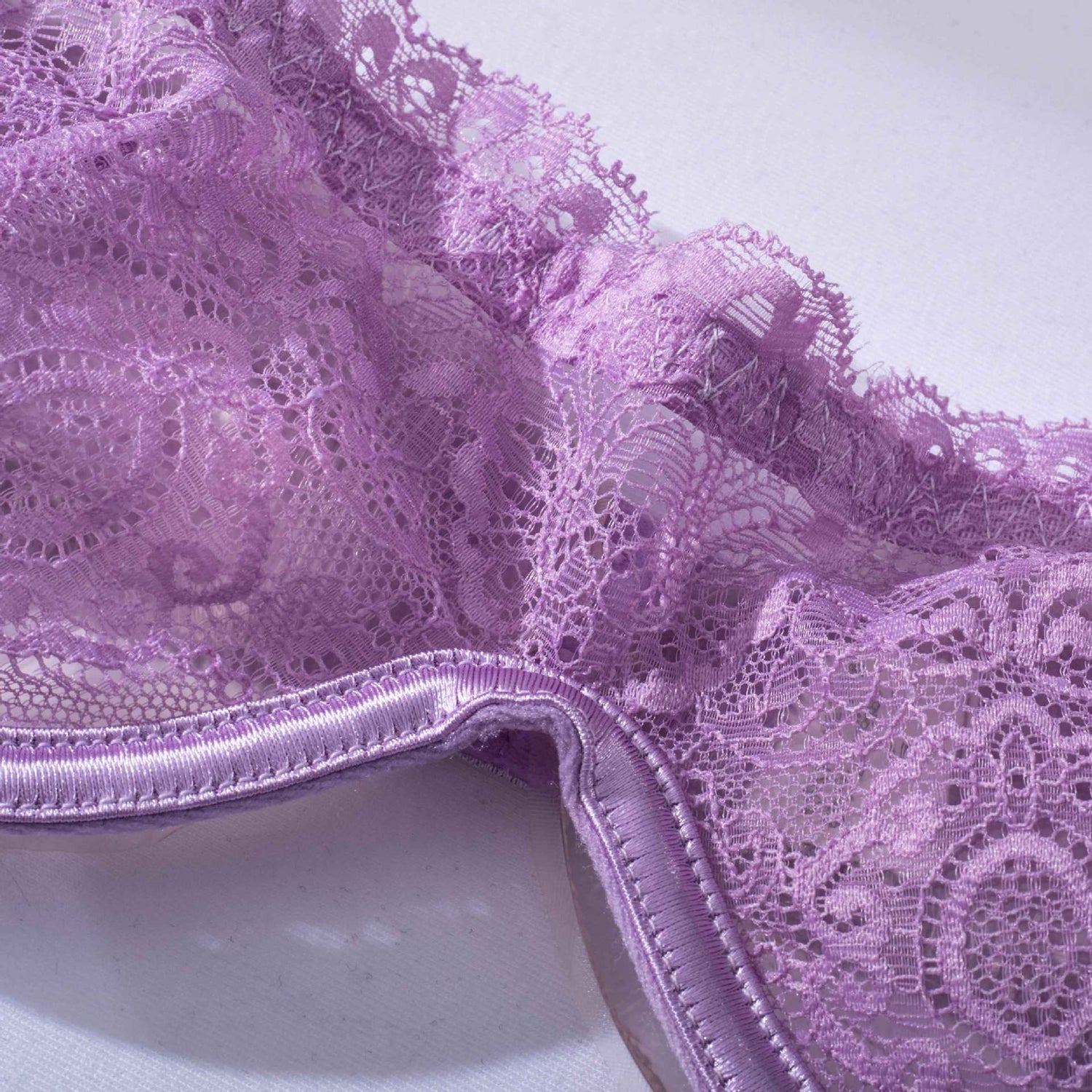 Lavender Whisper Sheer Balconette Lingerie Set