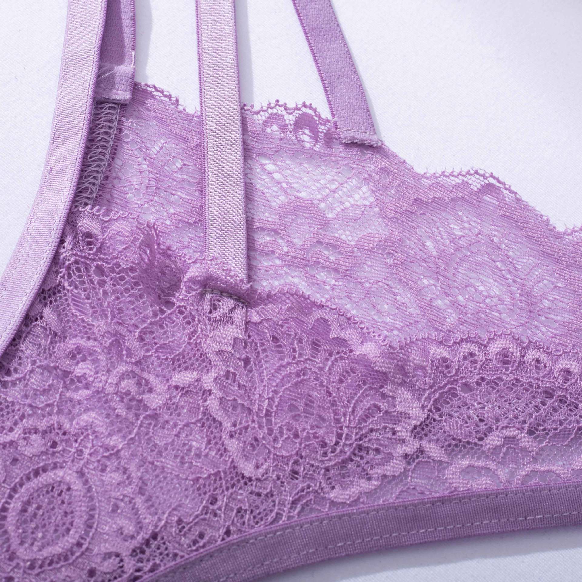 Lavender Whisper Sheer Balconette Lingerie Set