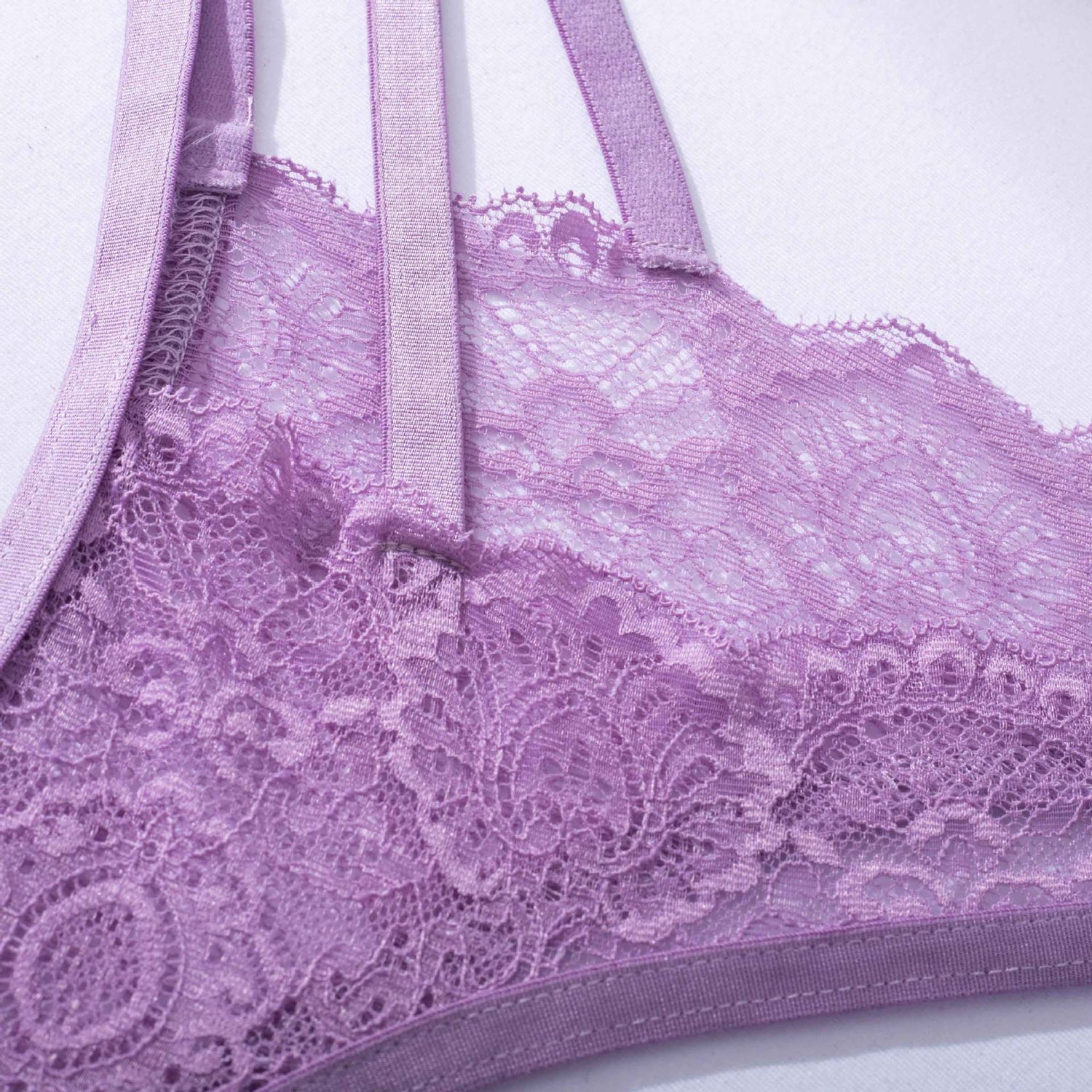 Lavender Whisper Sheer Balconette Lingerie Set