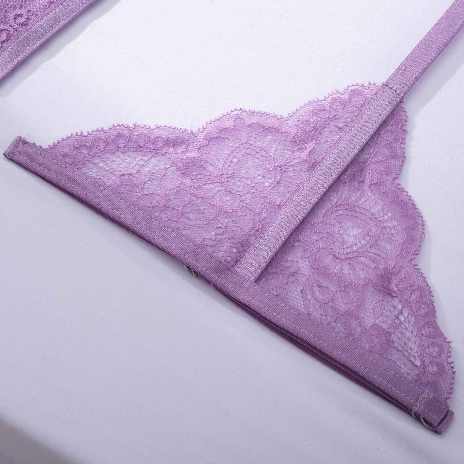 Lavender Whisper Sheer Balconette Lingerie Set