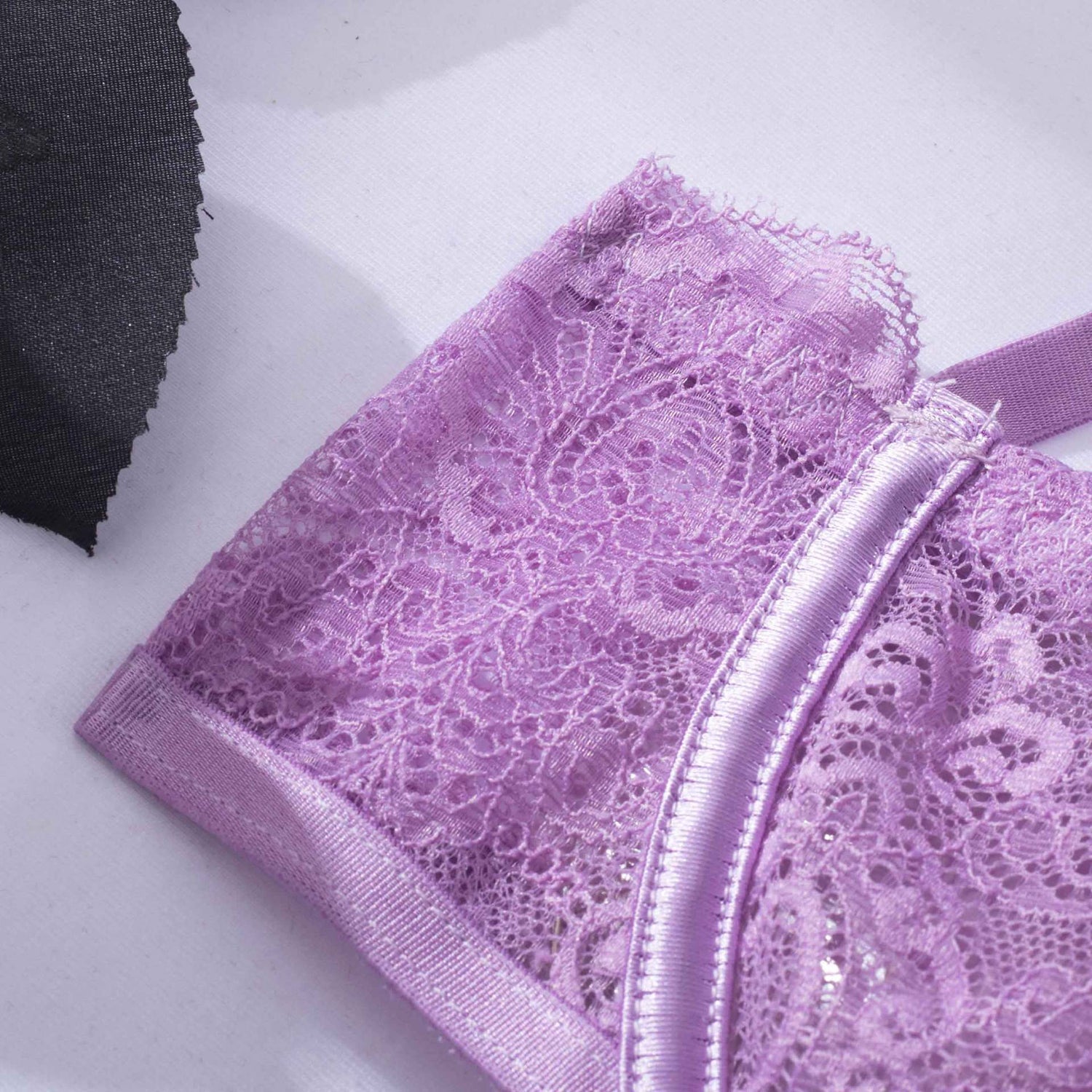 Lavender Whisper Sheer Balconette Lingerie Set