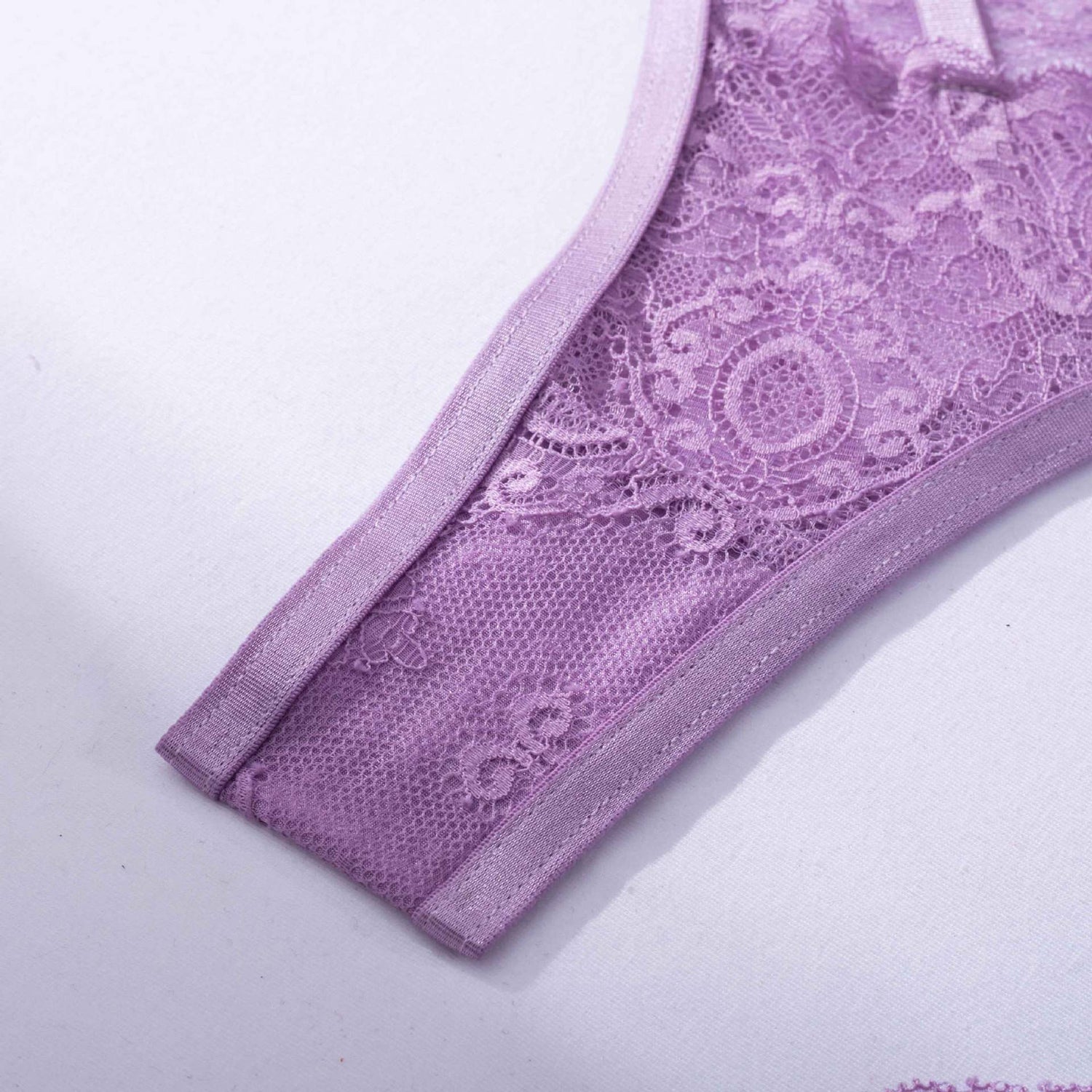 Lavender Whisper Sheer Balconette Lingerie Set