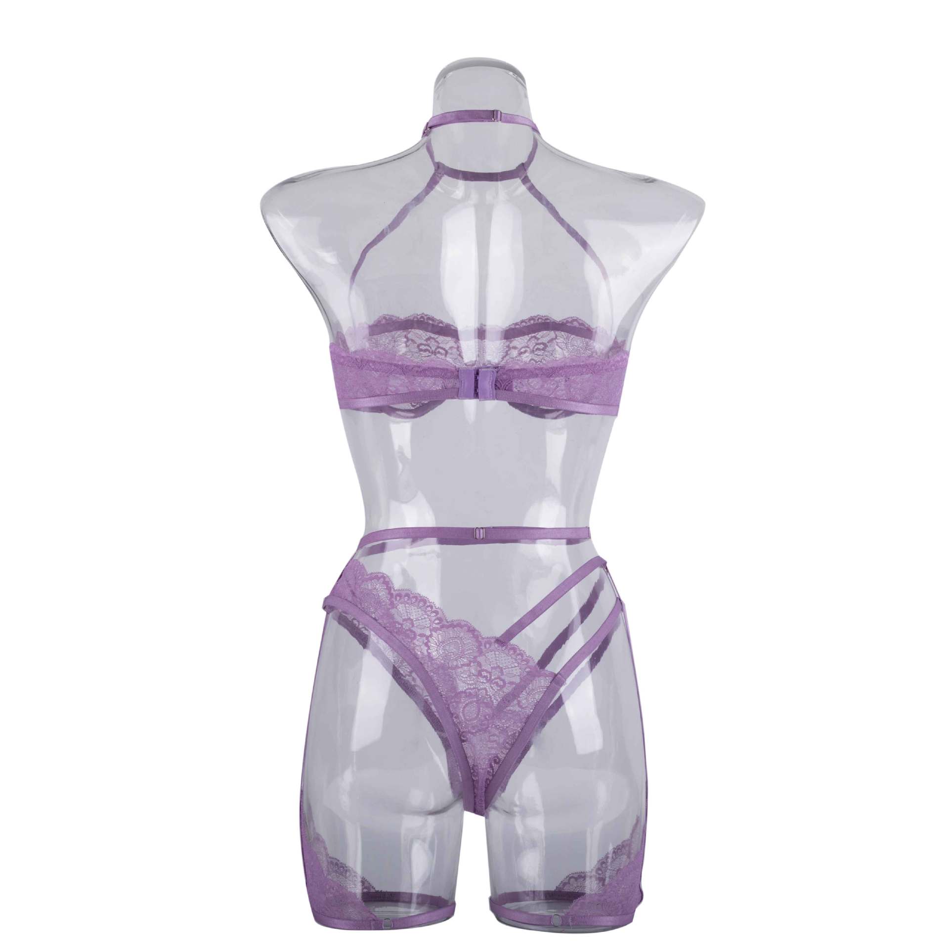 Lavender Whisper Sheer Balconette Lingerie Set