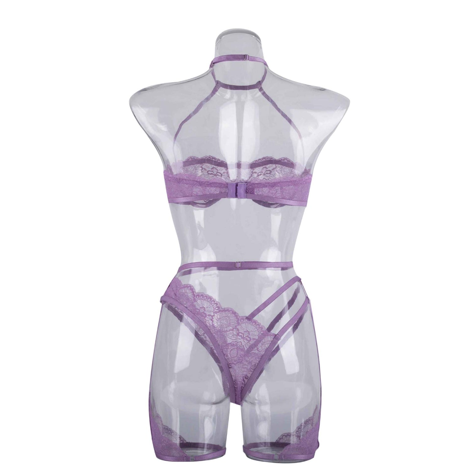 Lavender Whisper Sheer Balconette Lingerie Set