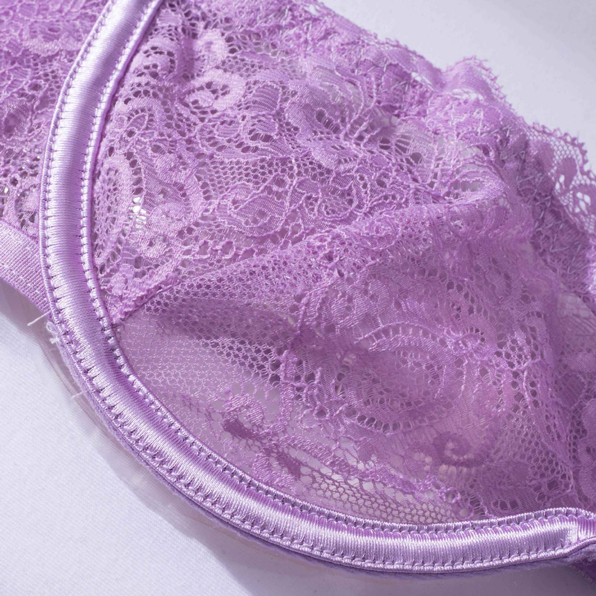 Lavender Whisper Sheer Balconette Lingerie Set