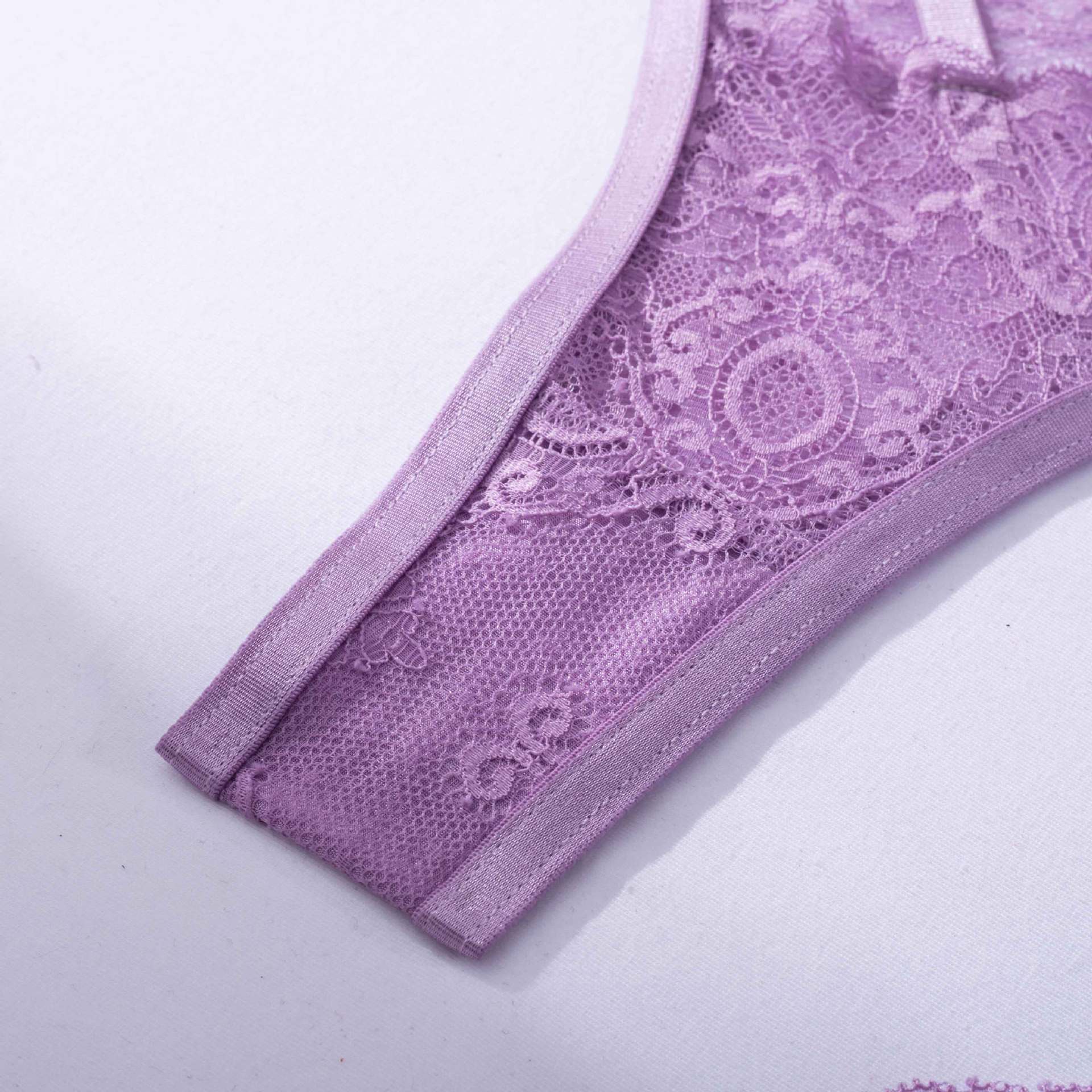 Lavender Whisper Sheer Balconette Lingerie Set